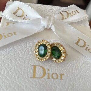 Deal!☘️💚Dior Gold and Teal Earrings